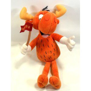 Y2K STUFFINS 9" Rocky and Bullwinkle 9" BULLWINKLE J. MOOSE Plush Wossamotta U.